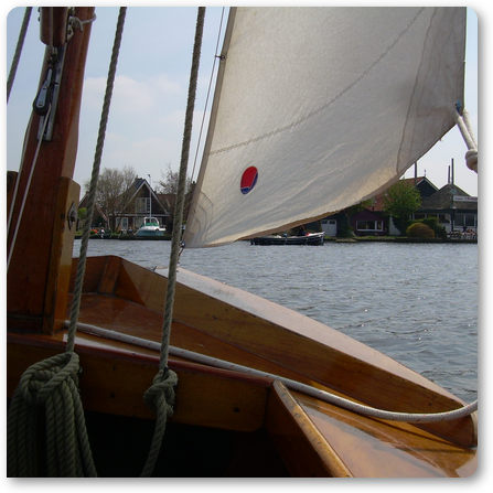 In de boot